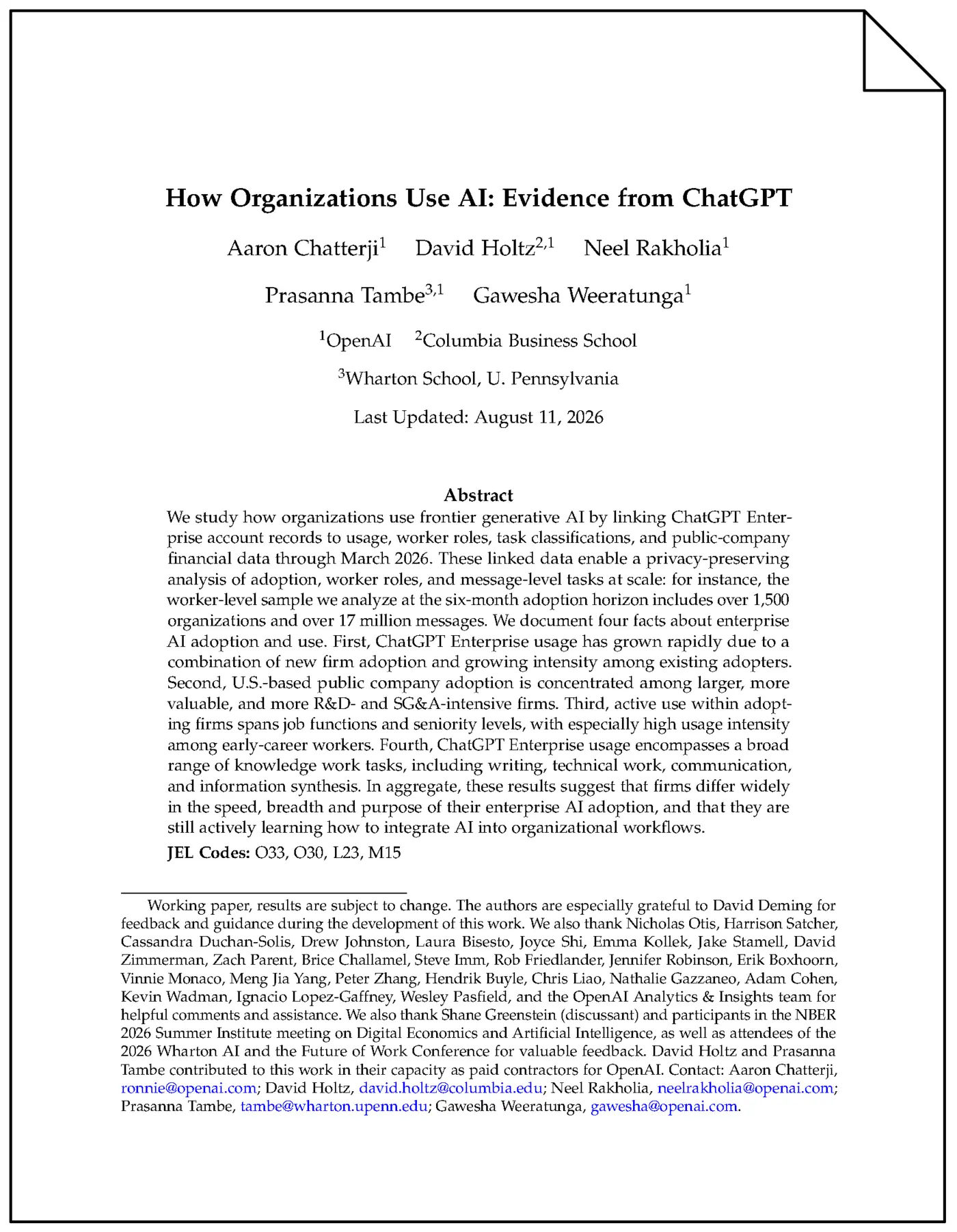 how organizations use ai evidence from chatgpt pdf
