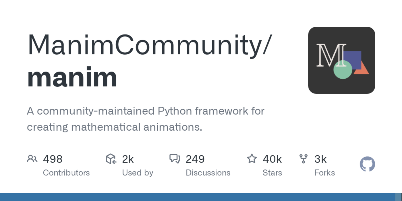 manim framework for creating mathematical animations