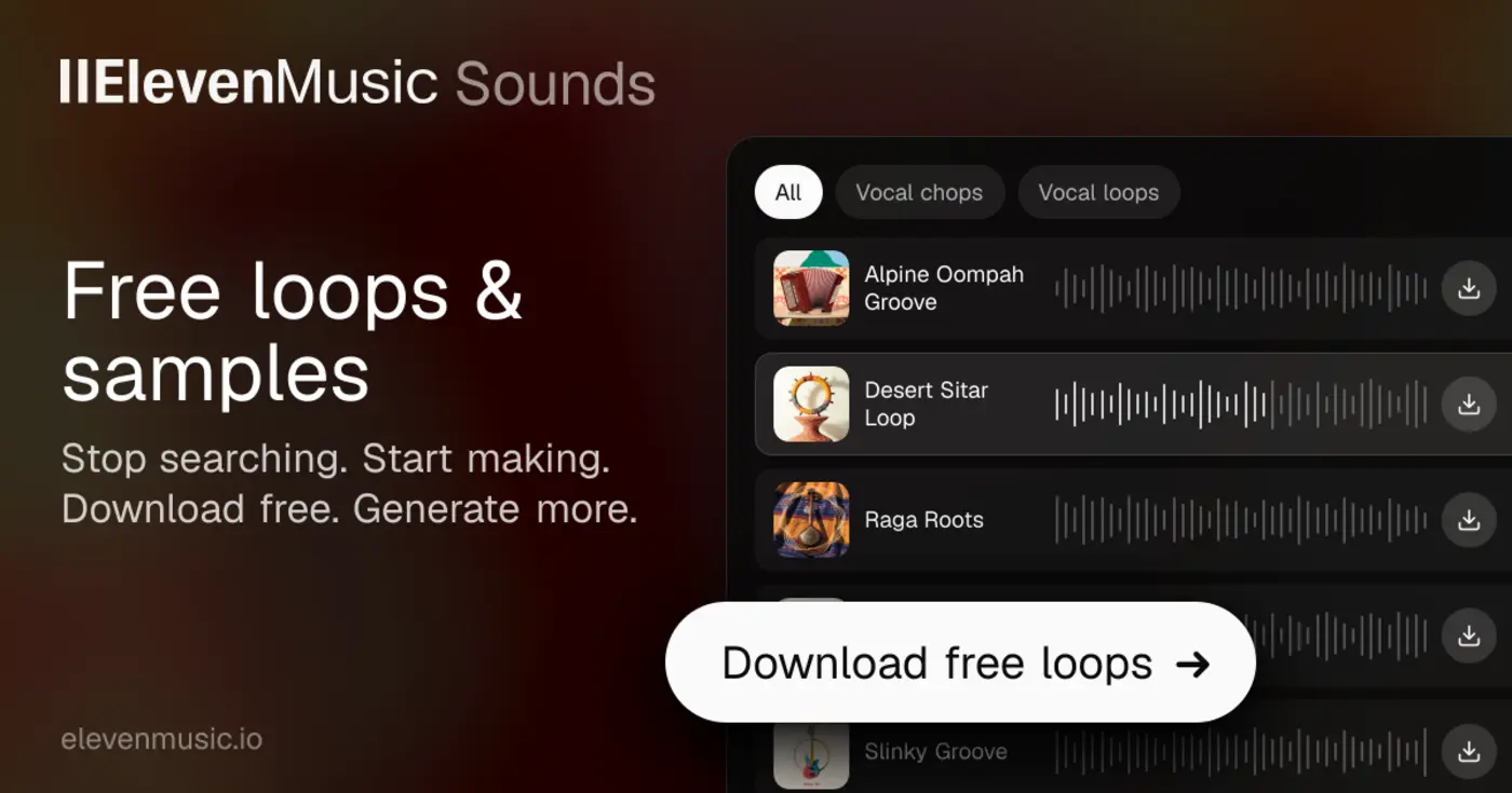 show hn elevenmusic sounds loop library that grows as other people generate