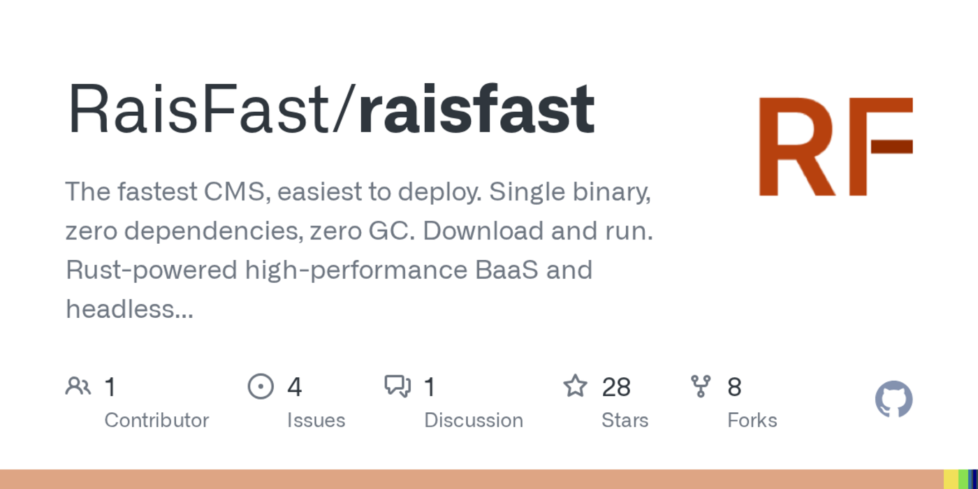 show hn raisfast a singlebinary baas and headless cms in rust