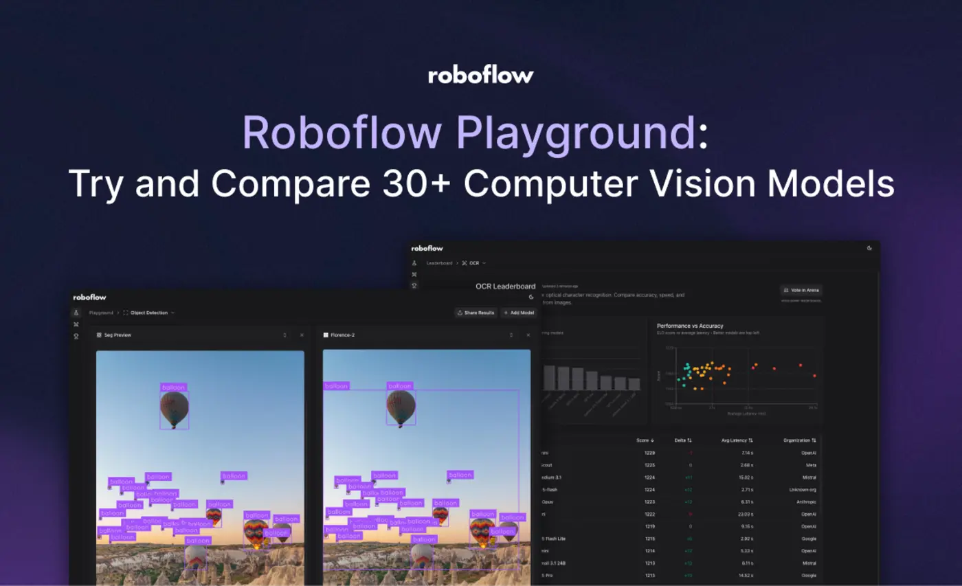 roboflow playground try and compare 30 computer vision models