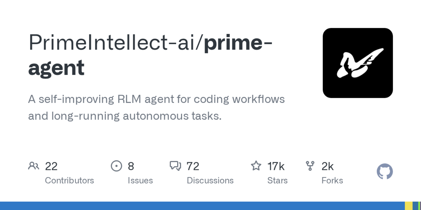 prime agent a selfimproving rlm agent