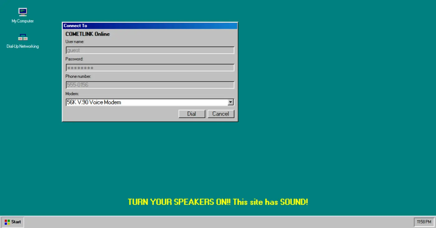 dialup internet made a thing that lets you do it again
