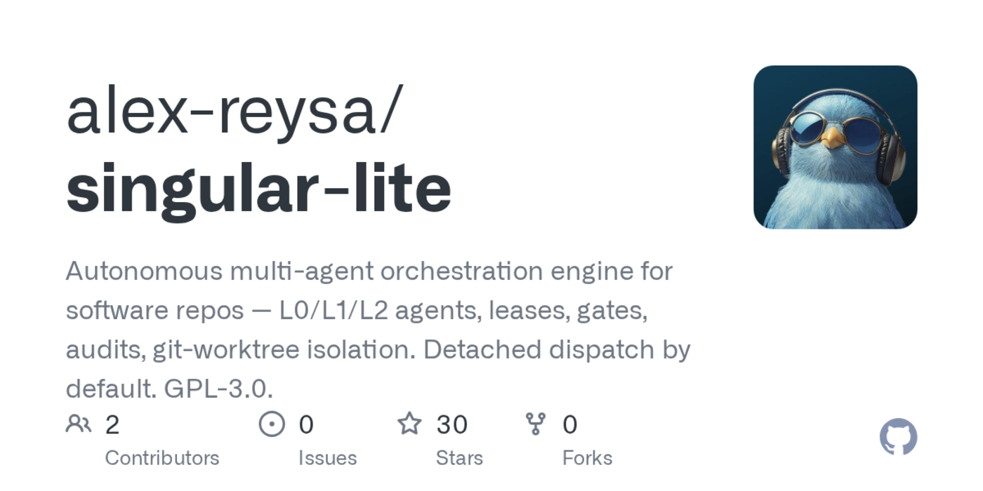 show hn singular local orchestration for autonomous coding agents