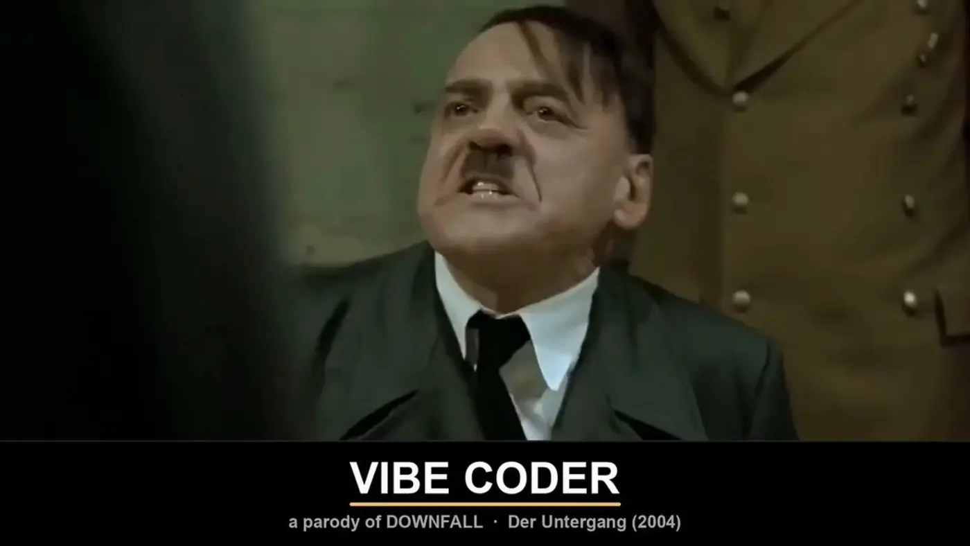 vibe coder a parody of downfall