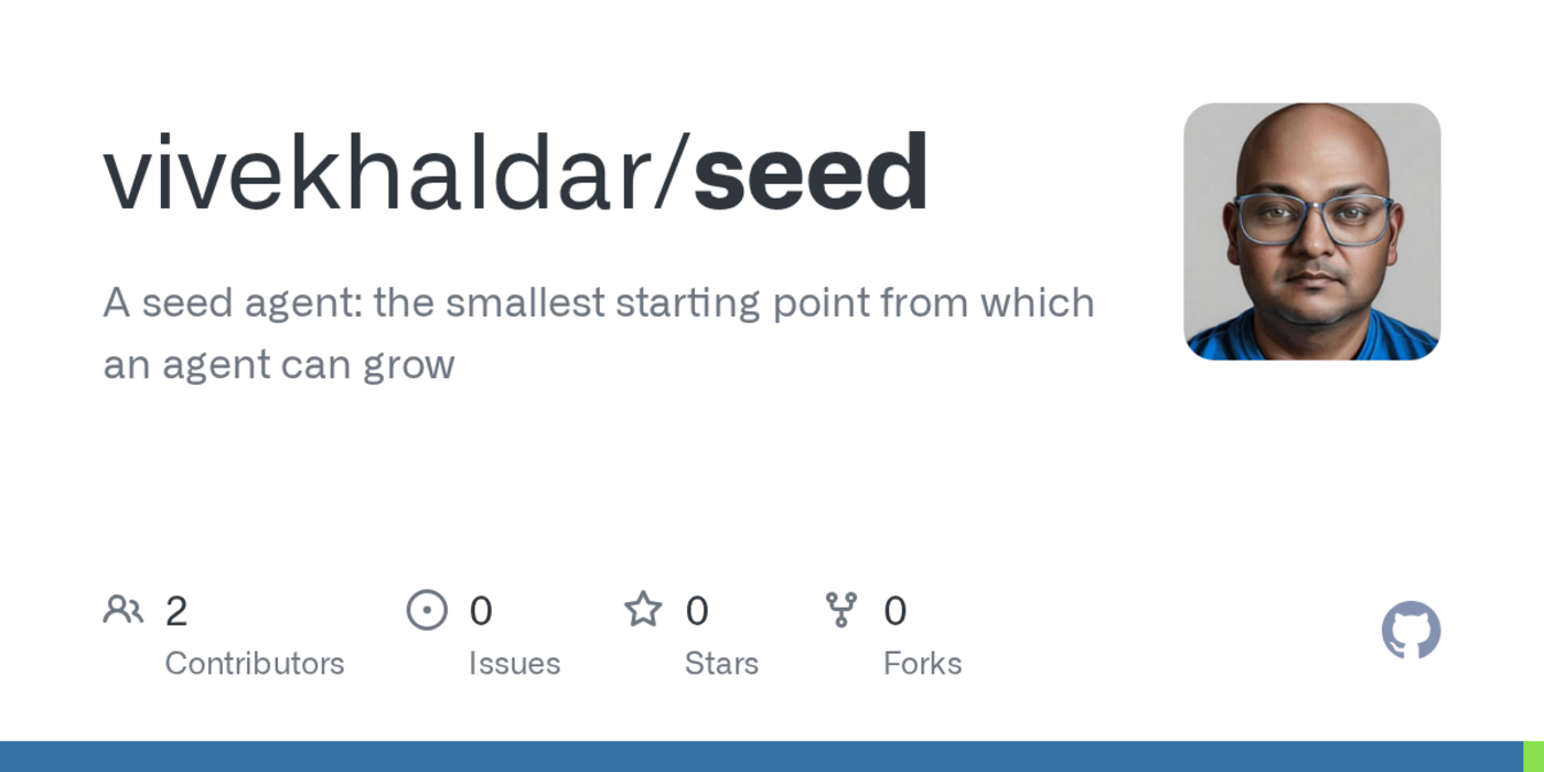 seed minimal selfmodifying agent harness