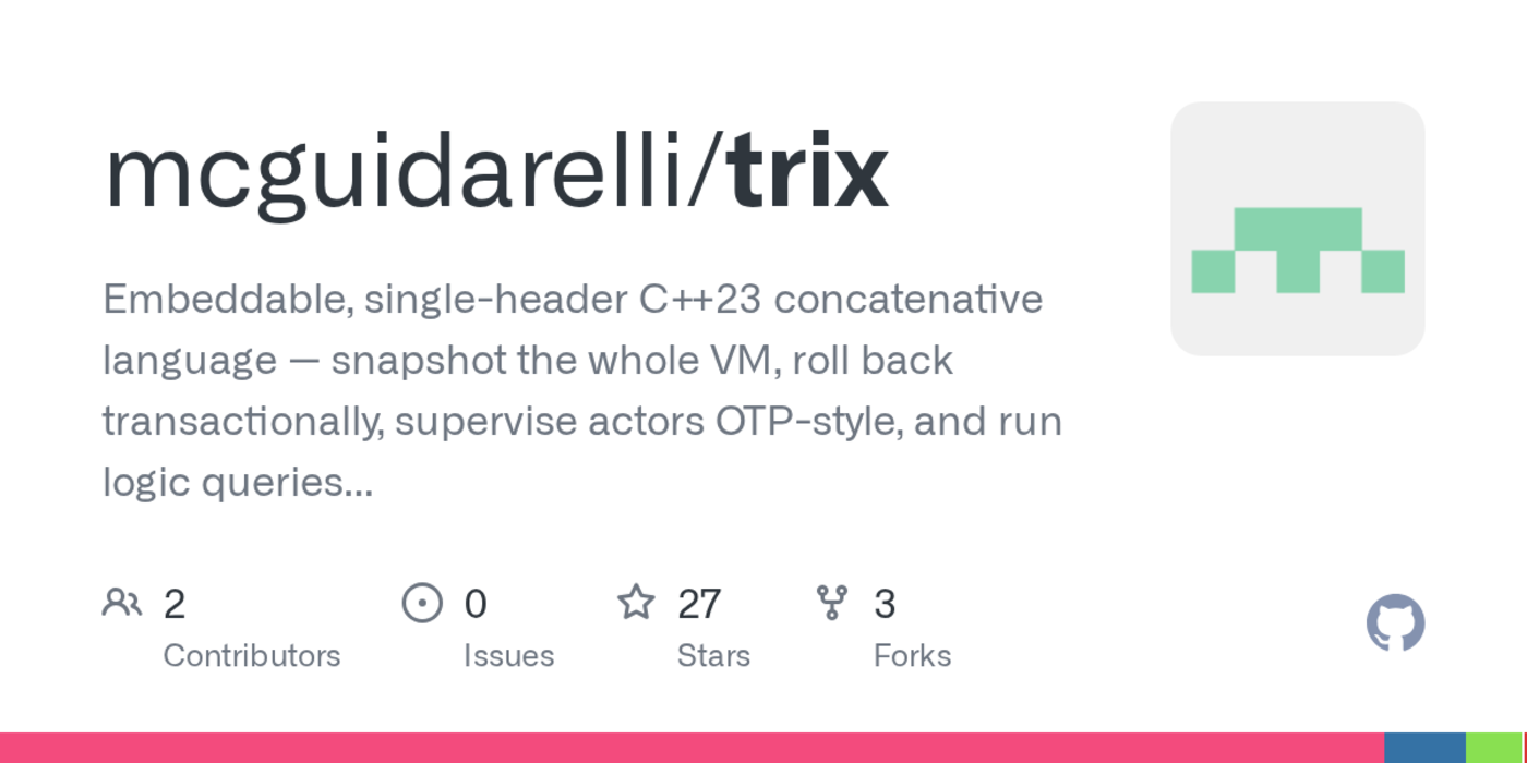 trix embeddable stackbased scripting vm with cooperative concurrency