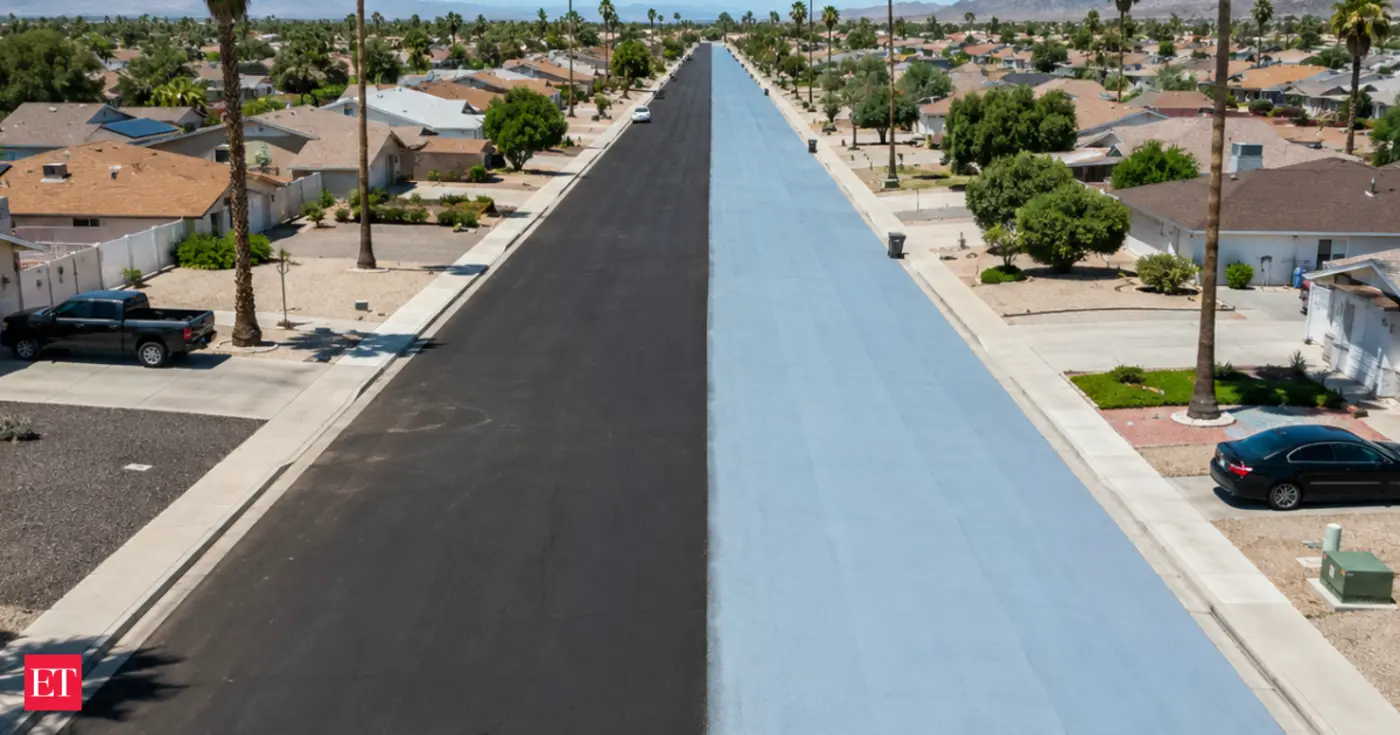 phoenix tried a reflective coating on black asphalt noon surface heat fell 12f
