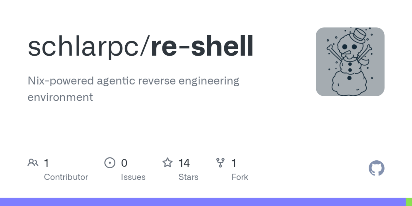github schlarpcreshell nixpowered agentic reverse engineering environment