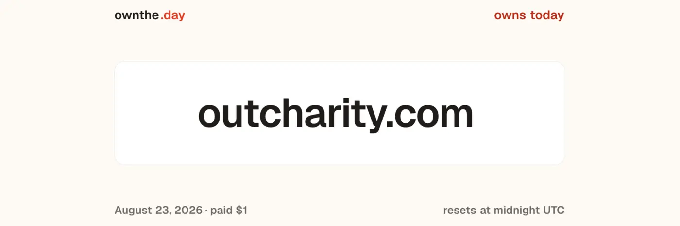 show hn own the day own a page for 24 hours starting at 1