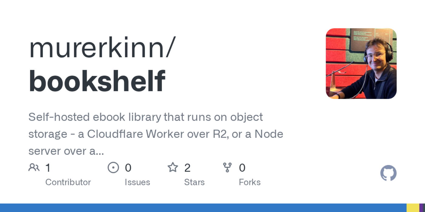 bookshelf selfhosted ebook library that runs on object storage