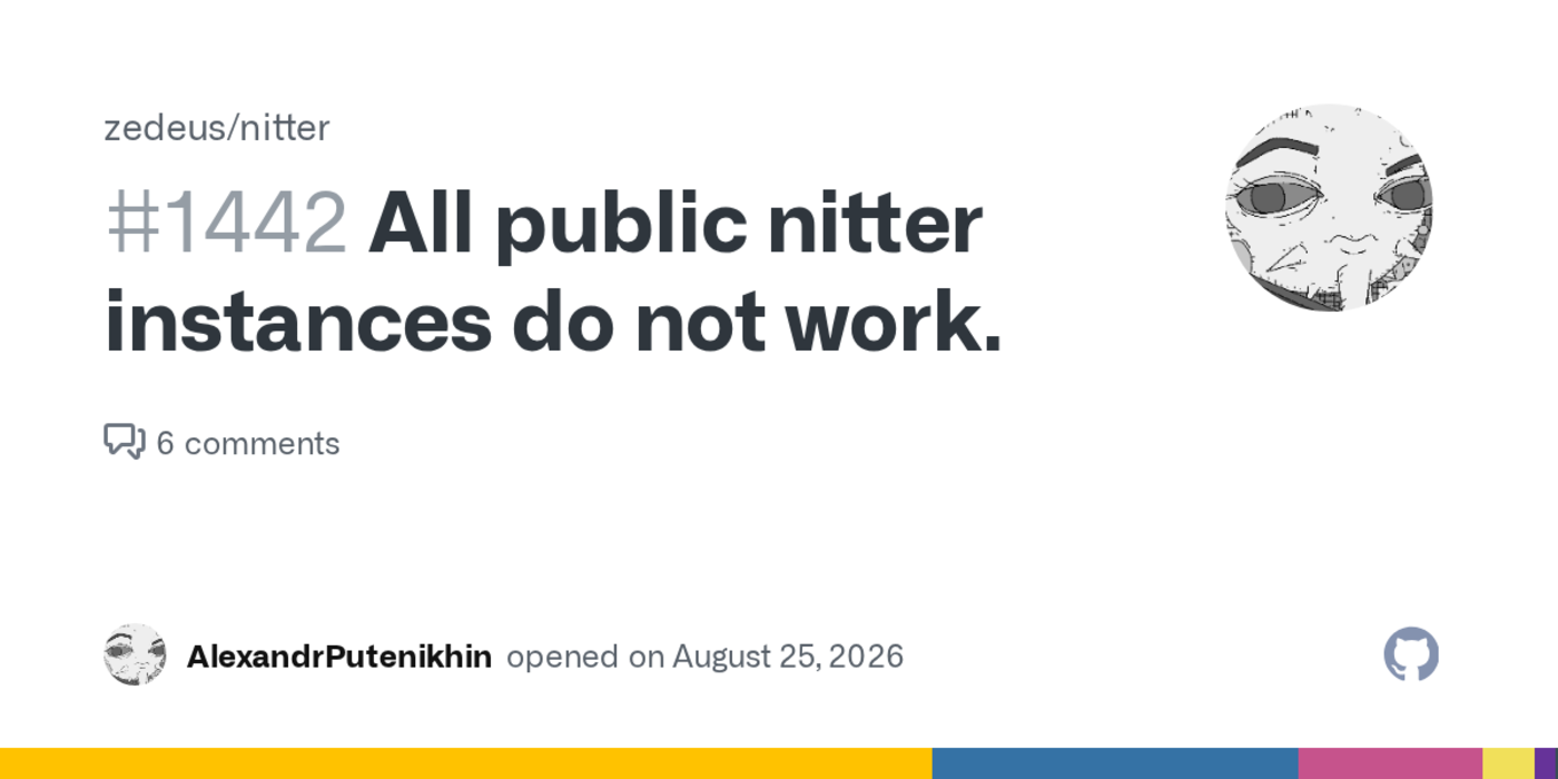 nitter project received cease and desist