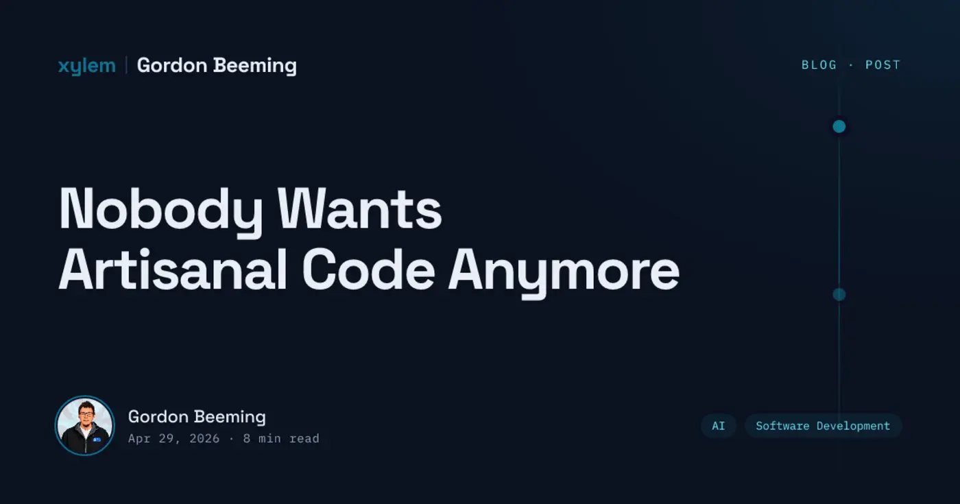 nobody wants artisanal code anymore