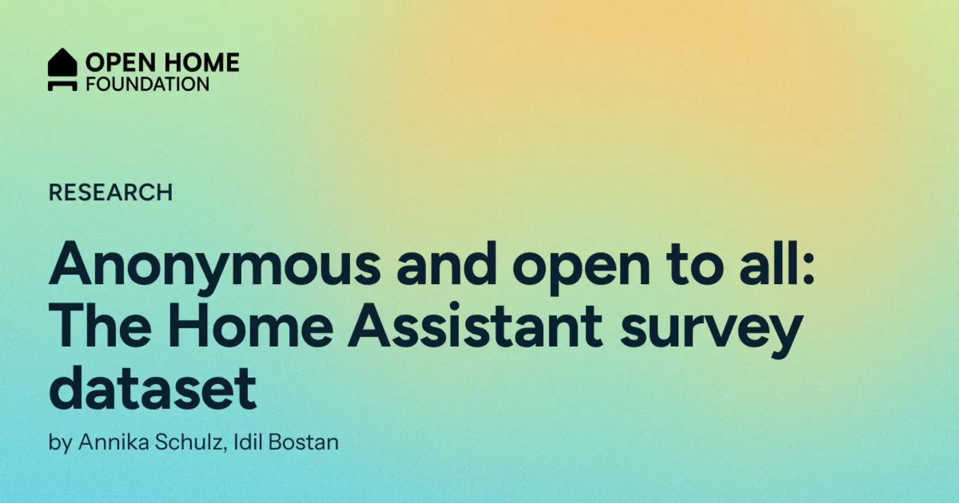 anonymous and open to all the home assistant survey dataset