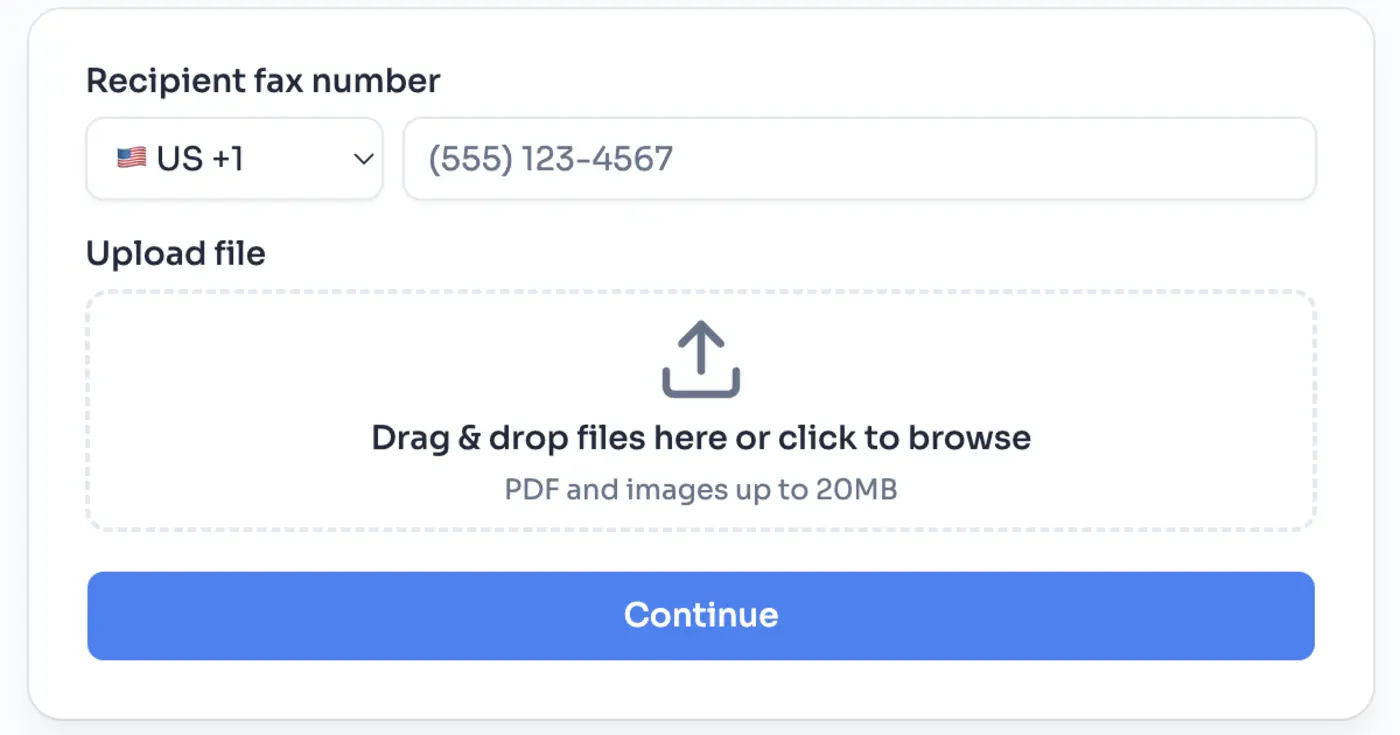 show hn simple fax sending website