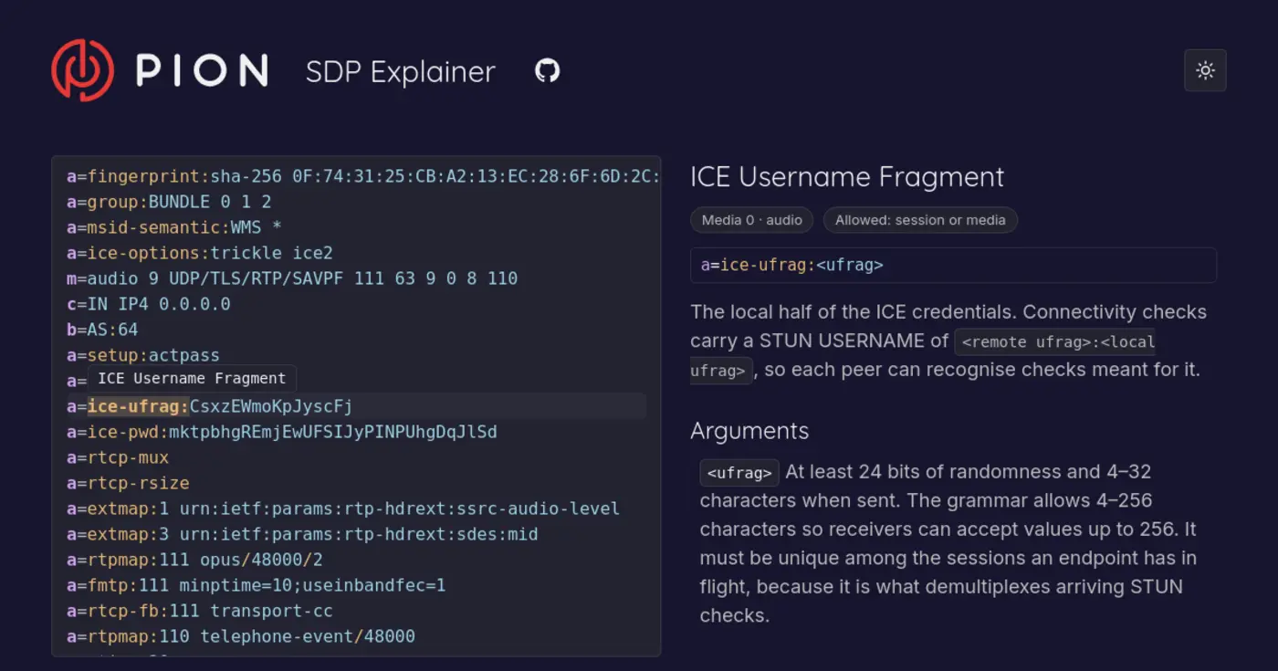 show hn interactive sdp explainer for webrtc sip and rtsp