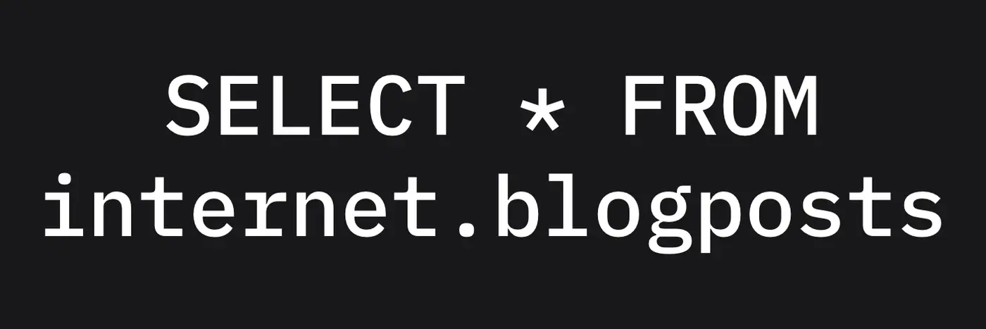 select from internetblogposts