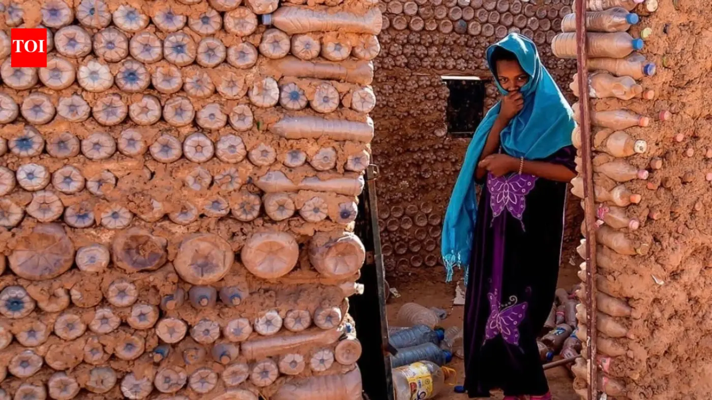refugee engineer filled bottles with sand to build his grandmother a desert home