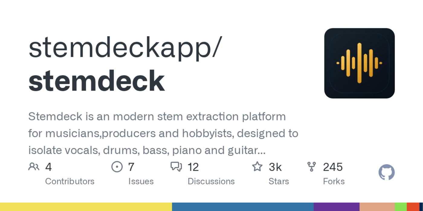 stemdeck a free opensource and local ai stem separator