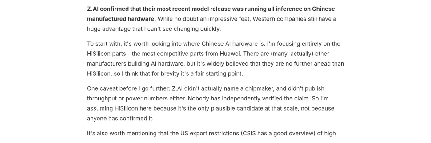 what glm53 flash running on chinese hardware means
