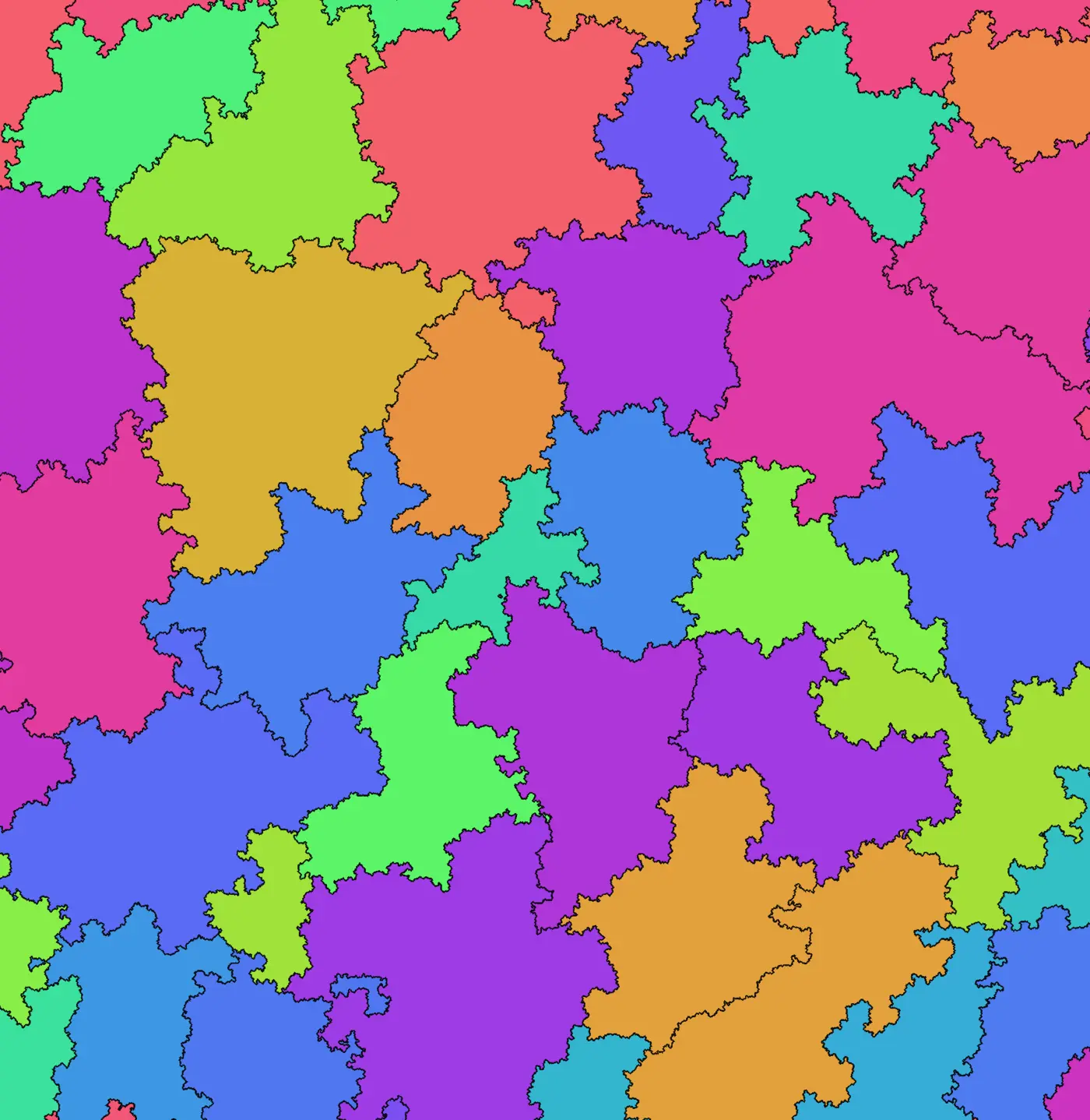 fractal jittered voronoi partitions