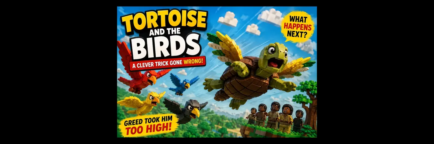 tortoise and the birds an african folktale recreated with lego animation video