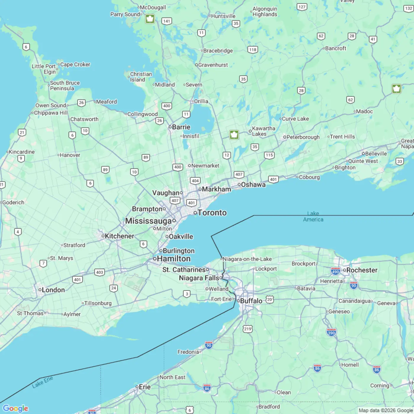 google maps lake america