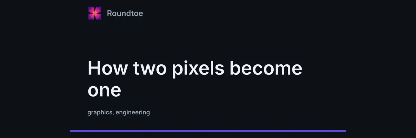 two pixels become one