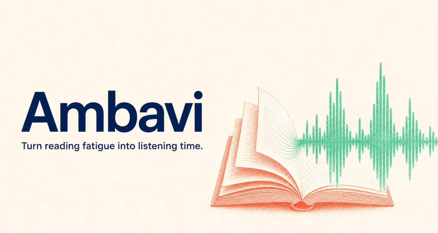 show hn ambavi audible for things no one has recorded yet
