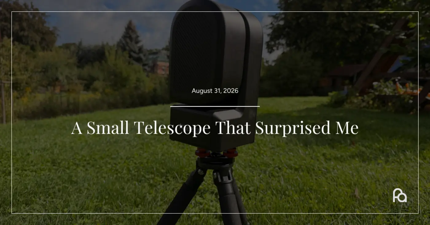 a small telescope that surprised me