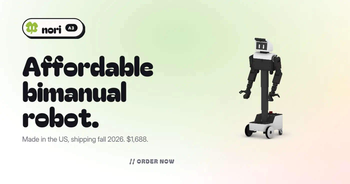 launch hn nori robotics yc s26 a lowcost humanoid robot for development