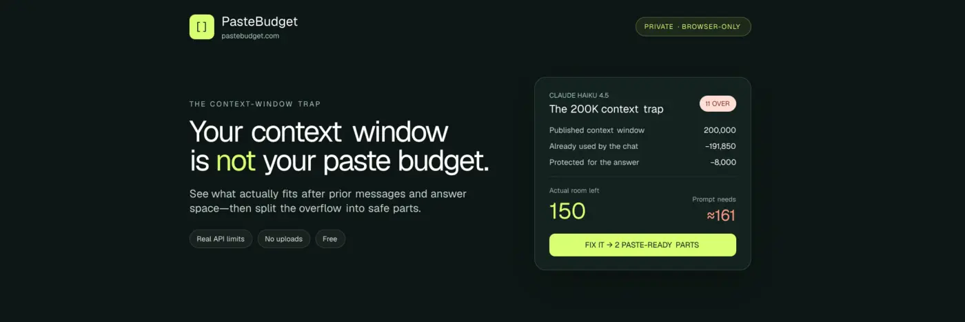 context window is not your paste budget