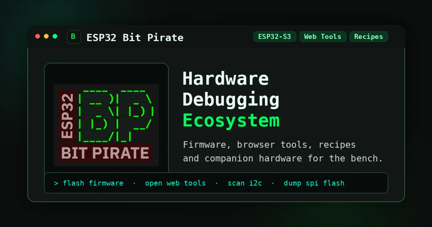 esp32 bit pirate hardware hacking kit with web tools that speaks every protocol