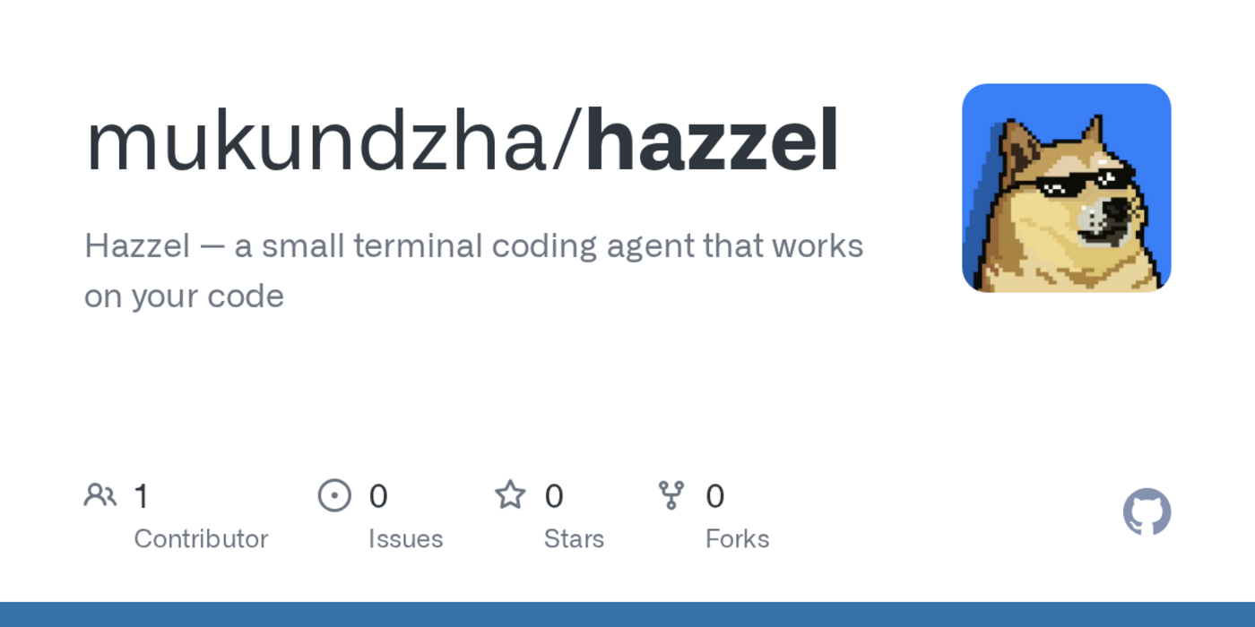 show hn hazzel terminal coding agent byok undoeverything
