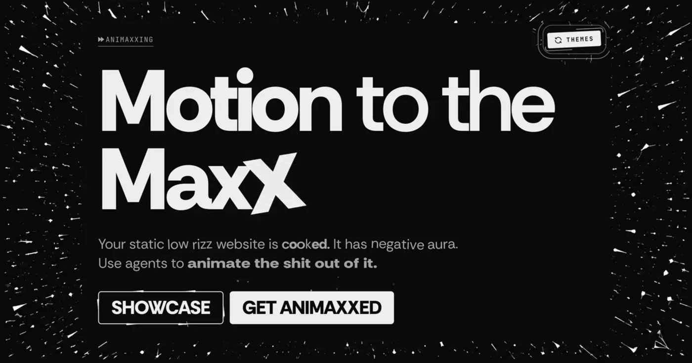 show hn animaxxing get agents to animate the shit out of your website