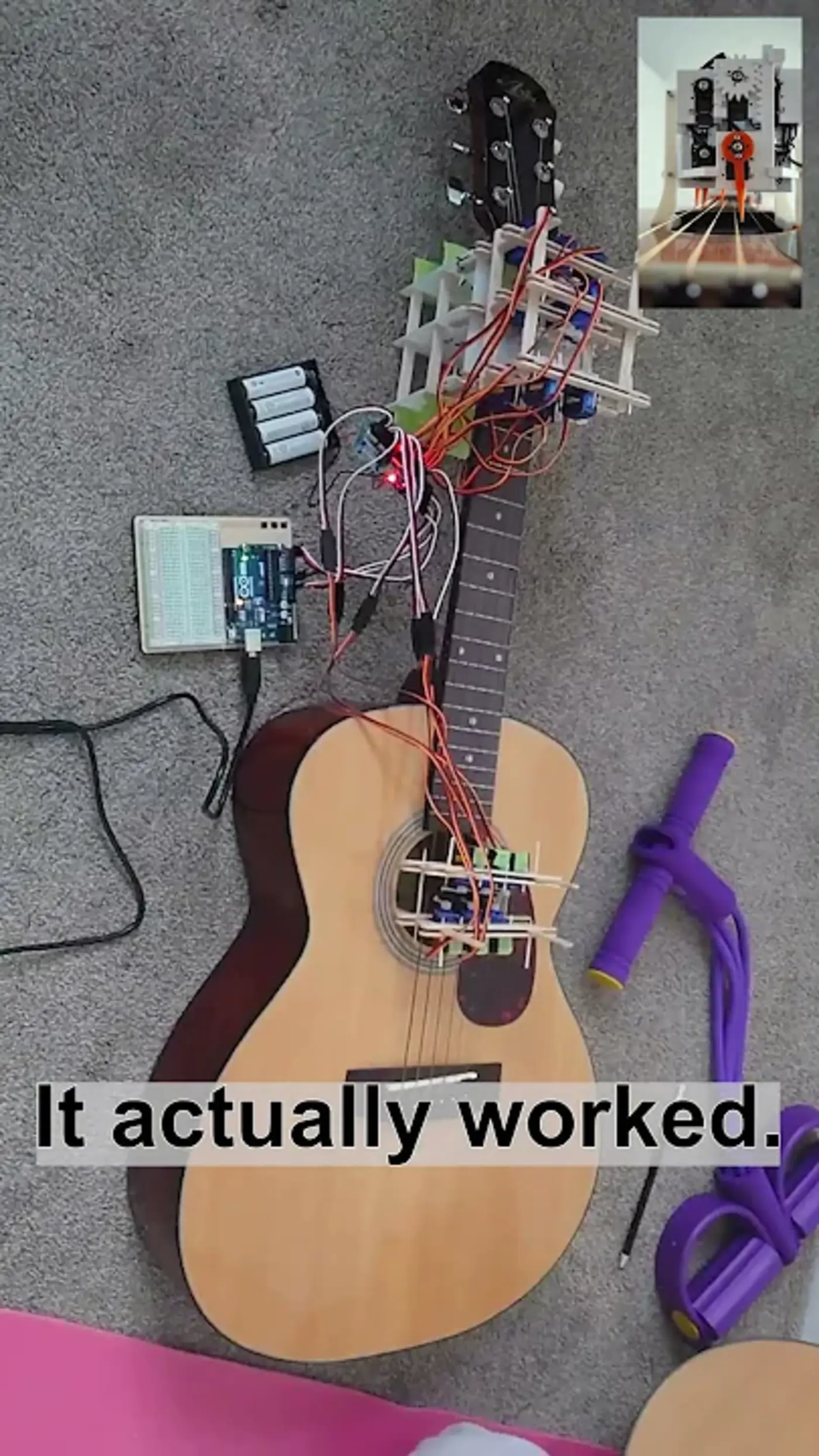 i couldnx27t play guitar so i spent 6 years building a guitar robot video