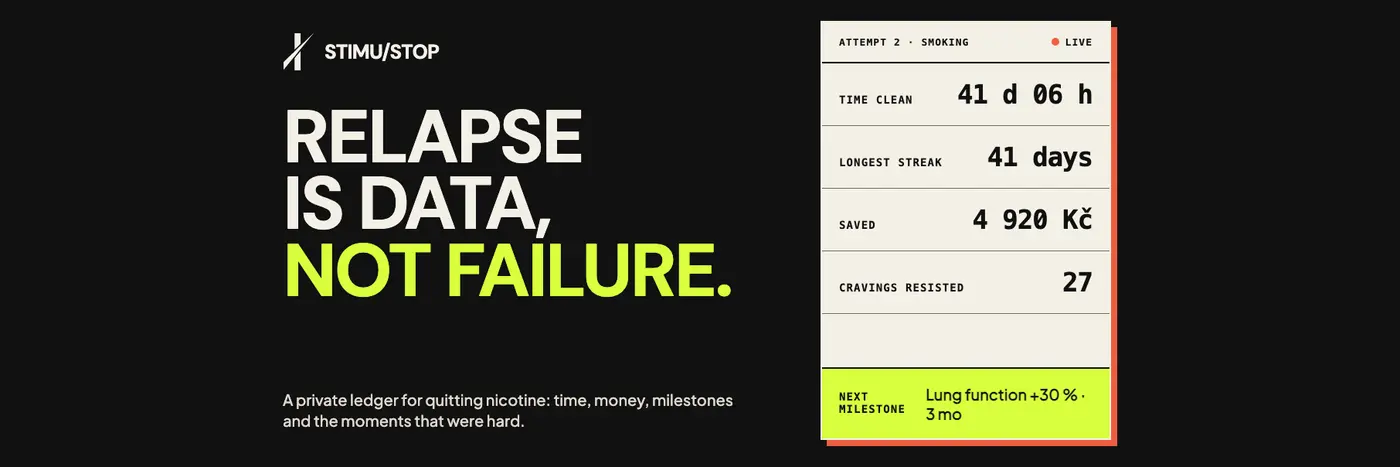 show hn stimustop free quit tracker that doesnx27t reset your streak on a slip