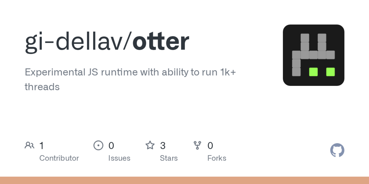 show hn otter a multithreaded javascript runtime capable of 1k threads
