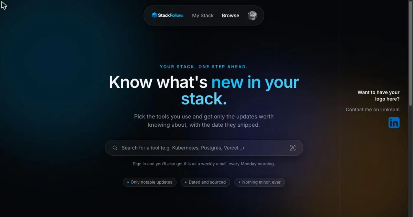 stackfollow only the updates that matter for the tools you use
