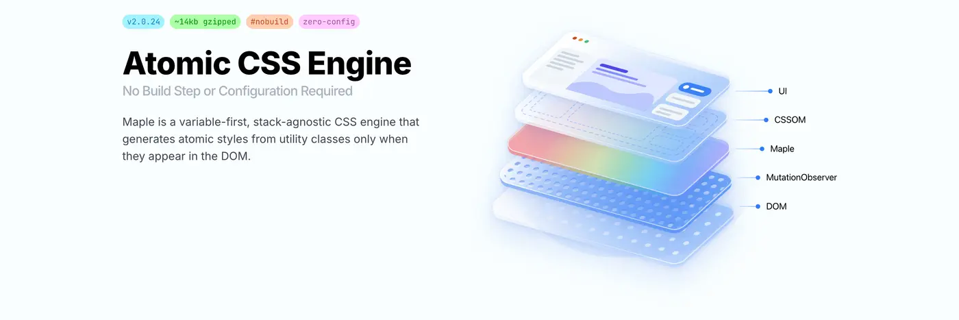 show hn maple css utilities with no build step and no config file