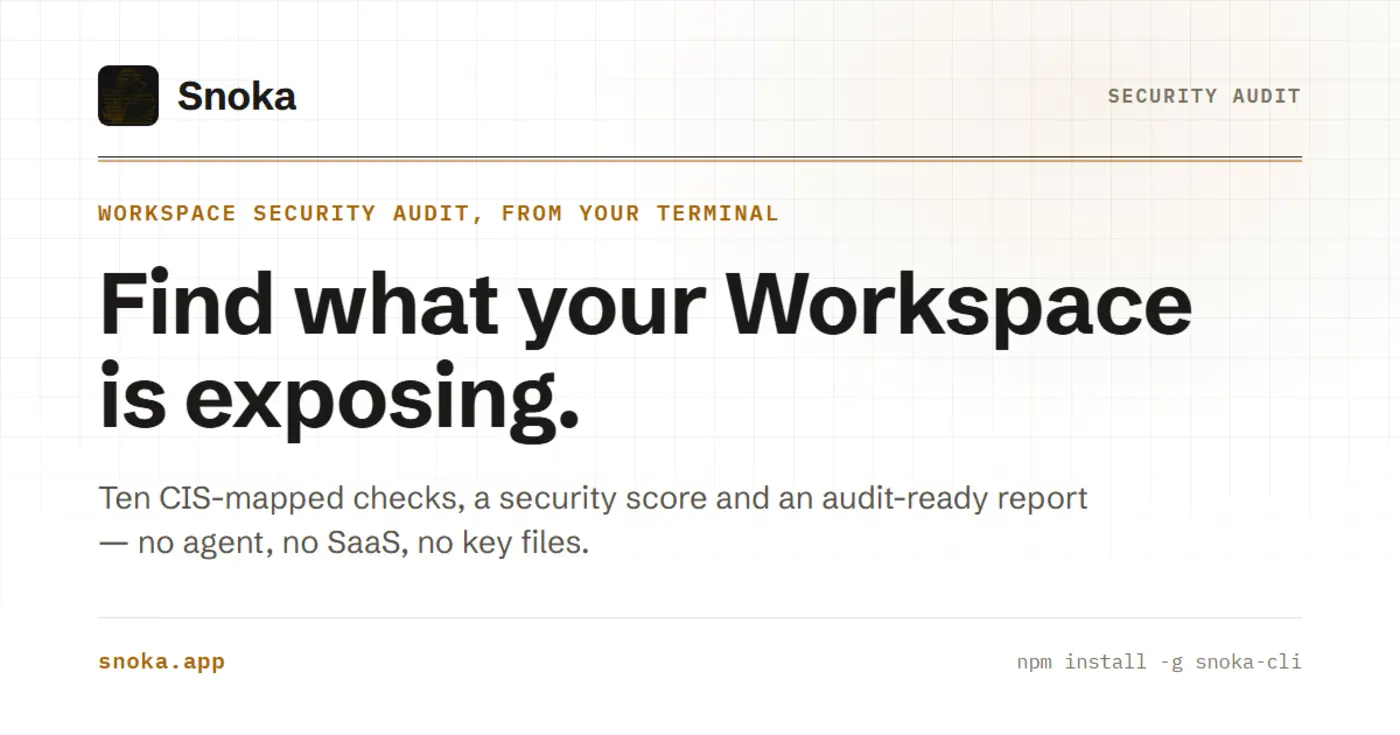 snoka cli that finds what your google workspace is quietly exposing