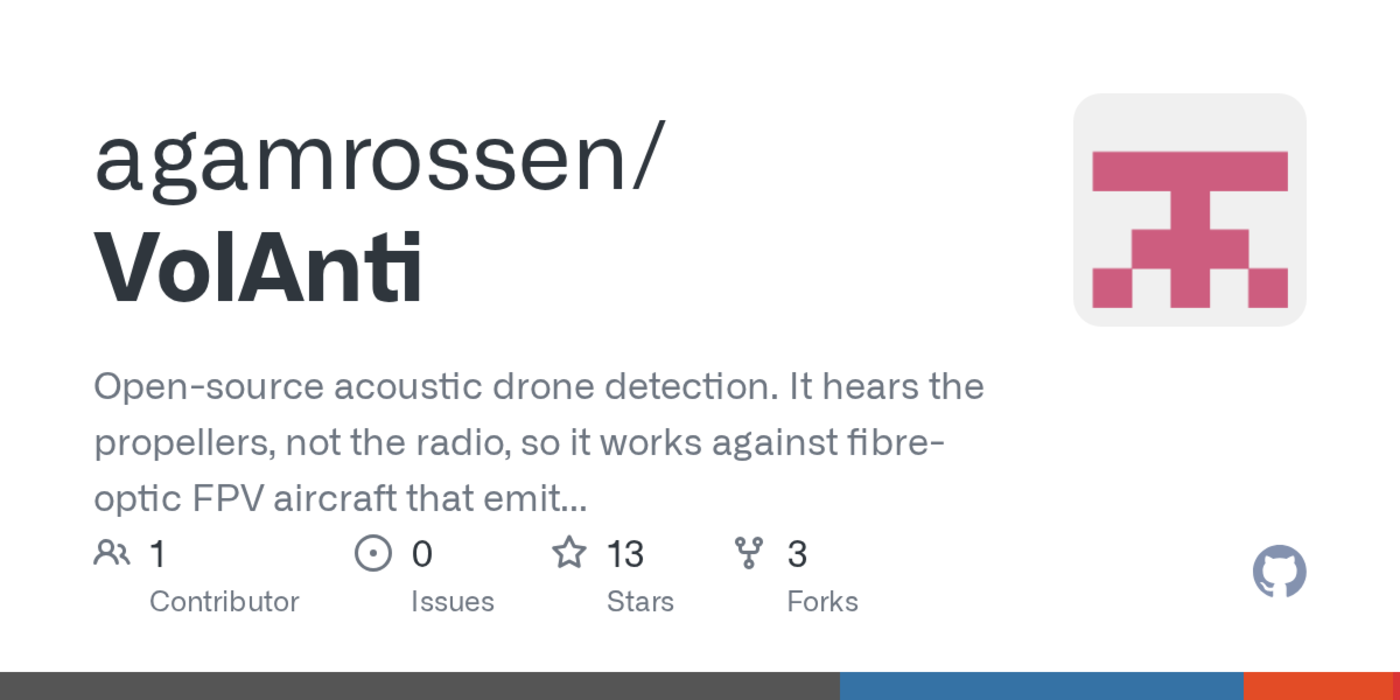 show hn volanti opensource acoustic detector for fibreoptic fpv drones