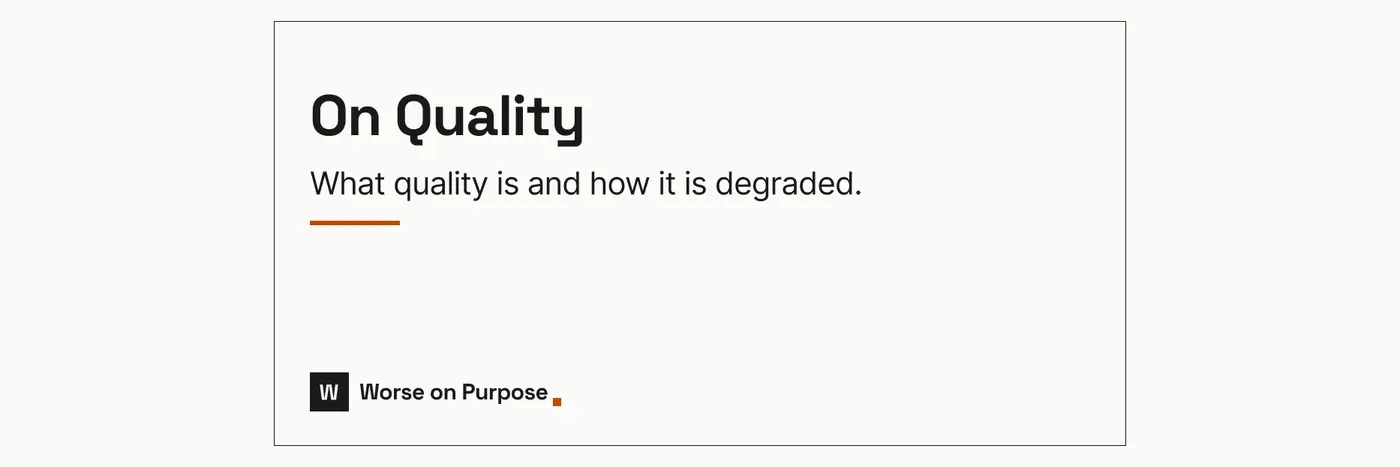 on quality