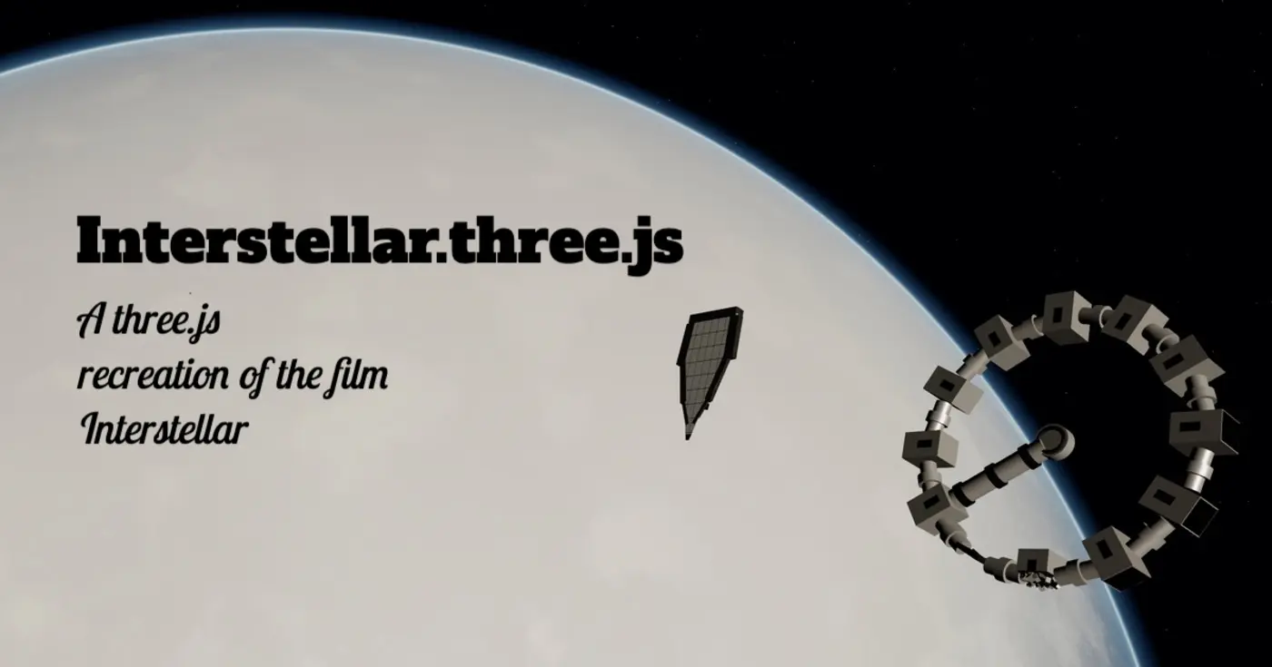 interstellar scenes recreated in threejs