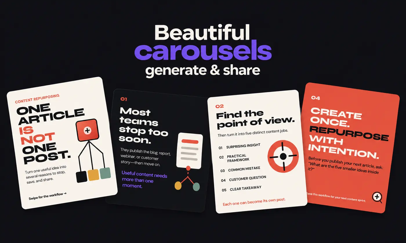 show hn i made a product turn your text into social media carousel posts