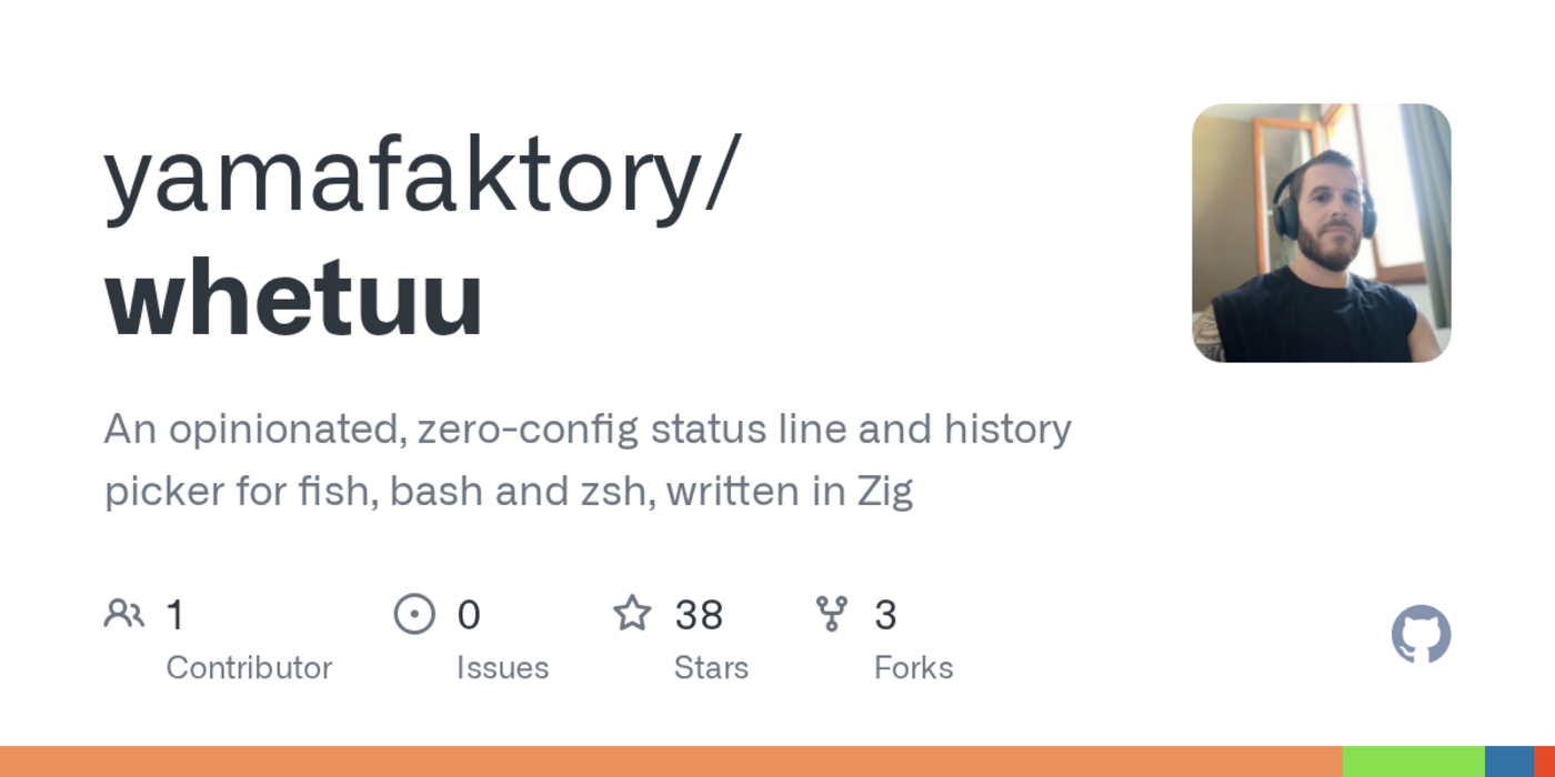 show hn whetuu an opinionated zeroconfig status line and history picker