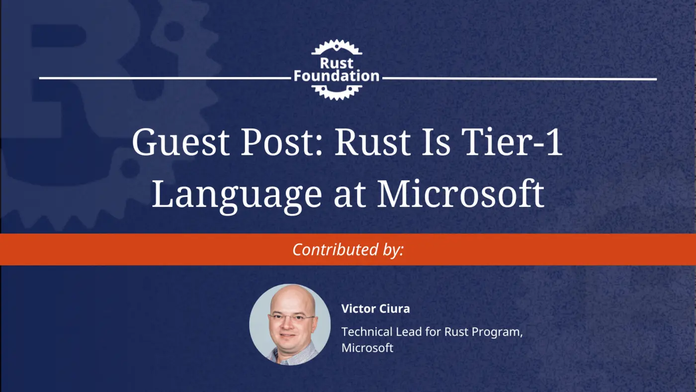 rust is tier1 language at microsoft