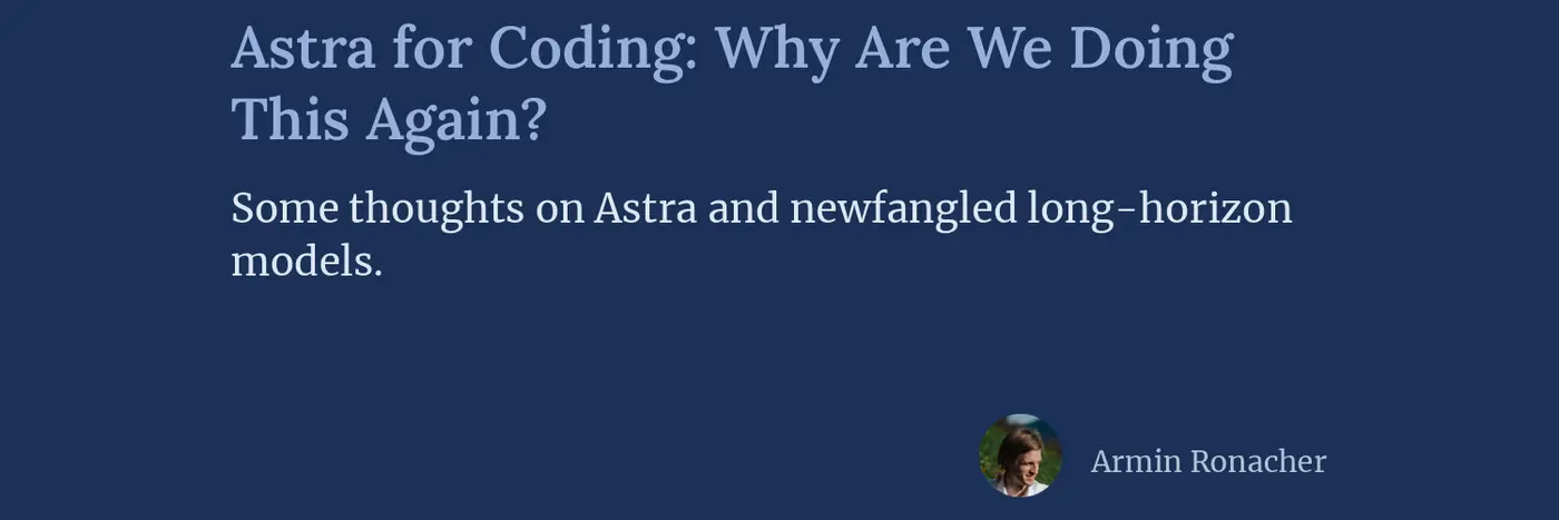 astra for coding why are we doing this again