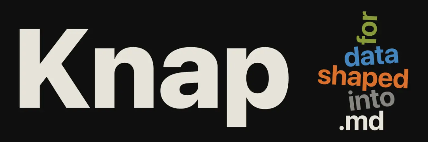 knap turn data into markdown