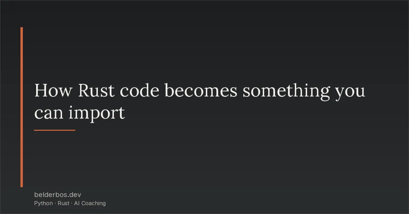 libraries run rust inside python with pyo3